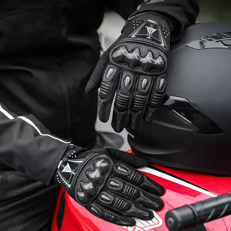 Rękawice motocyklowe letnie oddychające na zewnątrz Anti-Fall Anti-Shock Motocross Luvas wyścigi kolarstwo Protector rękawice motocyklowe sprzęt