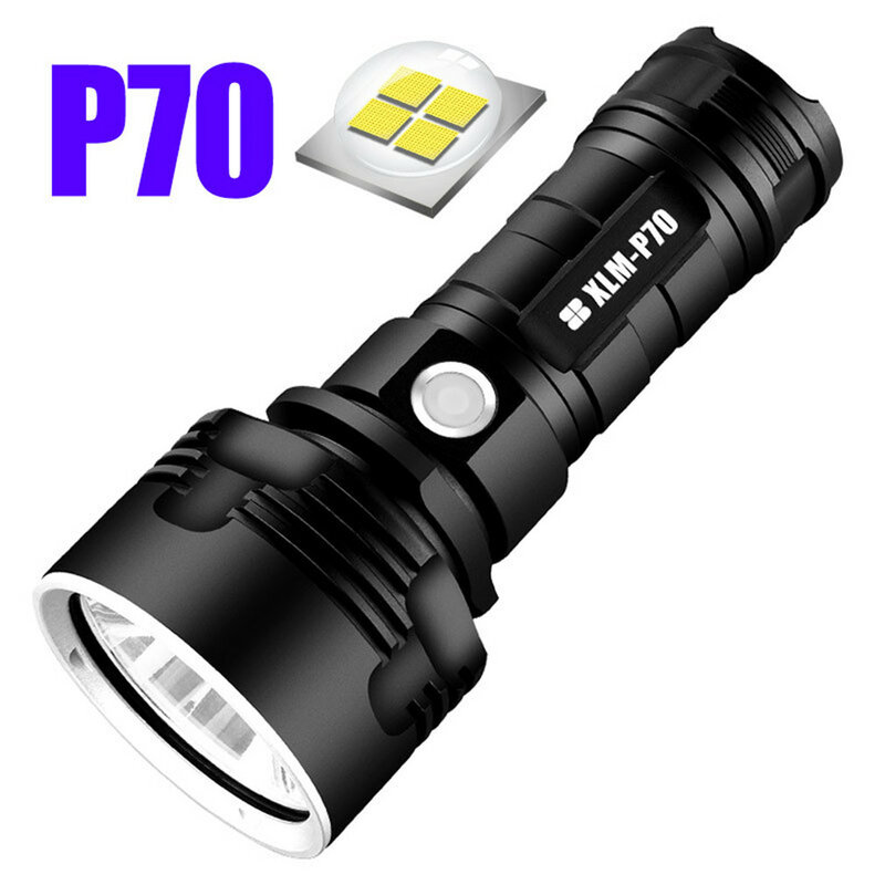 LED-Taschenlampe super leistungs starke Campe-Lampe wasserdichte USB-Lade taschenlampe Outdoor 26650 Batterie wiederauf ladbare Taschenlampe Großhandel