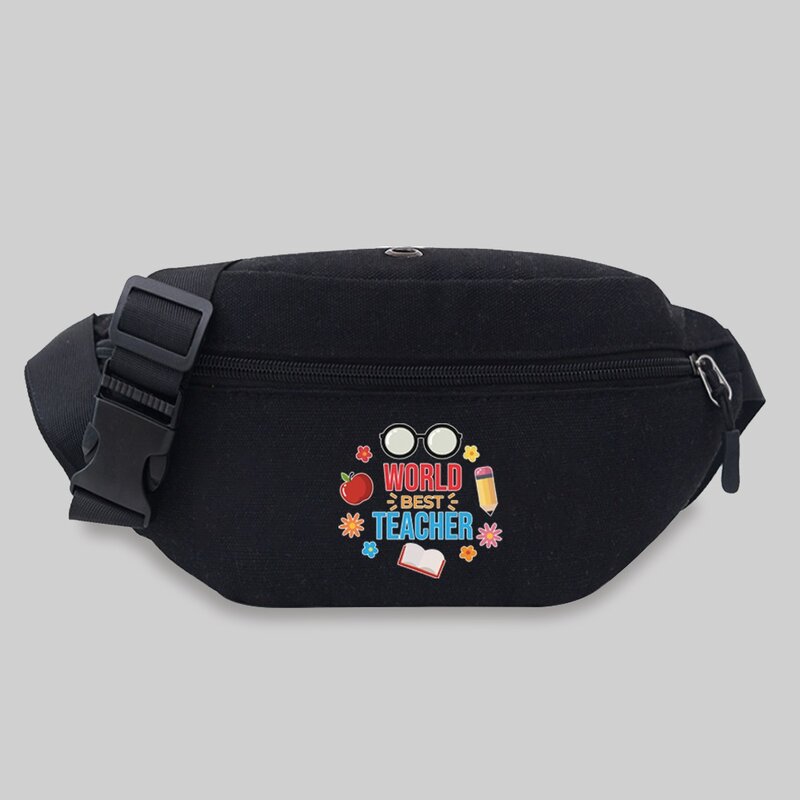 New Chest Messenger Bags Women Travel Waist Bag Teacher Series Pattern Shoulder Crossbody Bag Outdoor Sports Waist Storage Bag