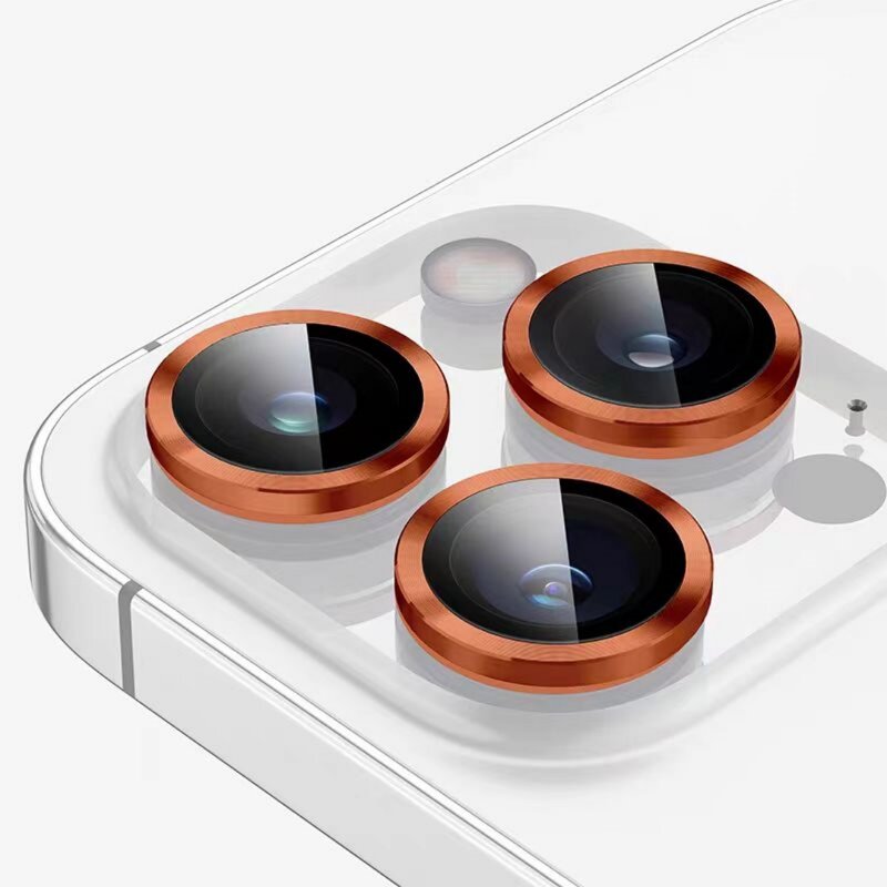 Protecteur d'objectif d'appareil photo en verre avec anneau en métal, accessoires de couverture, iPhone 13 12 15 Pro Max 14 Plus Mini 15Pro 14Pro, 1 jeu