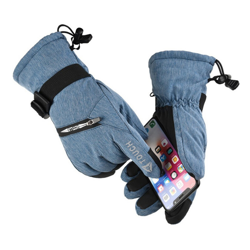 Зимние теплые ветрозащитные лыжные перчатки LOCLE для мужчин и женщин, перчатки для катания на лыжах, сноуборде, езды на велосипеде, походов, снегоходные перчатки