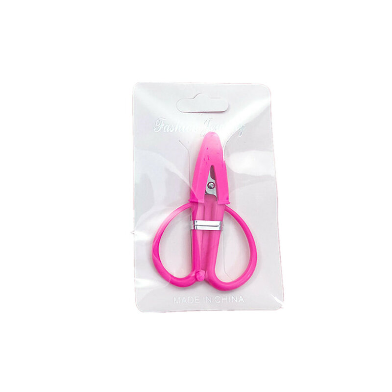 Portable Mini Scissors Art DIY Tools Thread Cutting Embroidery Scissors Students Hand-cut Safety Scissors With Caps Household