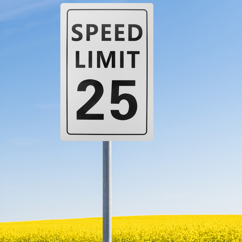 Geschwindigkeit 10 Meilen pro Stunde Zeichen Geschwindigkeit begrenzt Sicherheits zeichen Verkehrs erwärmung Symbol Zeichen Einfahrt Geschwindigkeit begrenzte Hinweis schild
