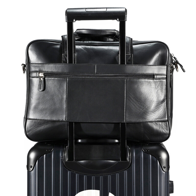 Joyir maleta de couro genuíno para os homens 17 laptop computador portátil crossbody ombro mensageiro saco do escritório bolsa para negócios viagem trabalho