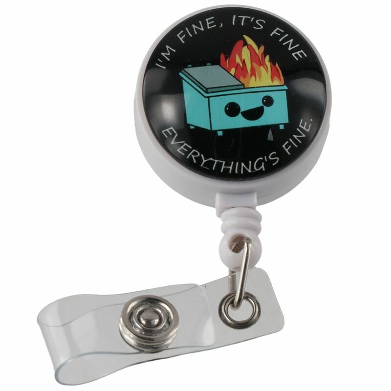 Pemegang lencana ID yang dapat ditarik dengan lucu inspirasional perawat lencana pemegang kartu ID hitam lucu pemegang lencana api