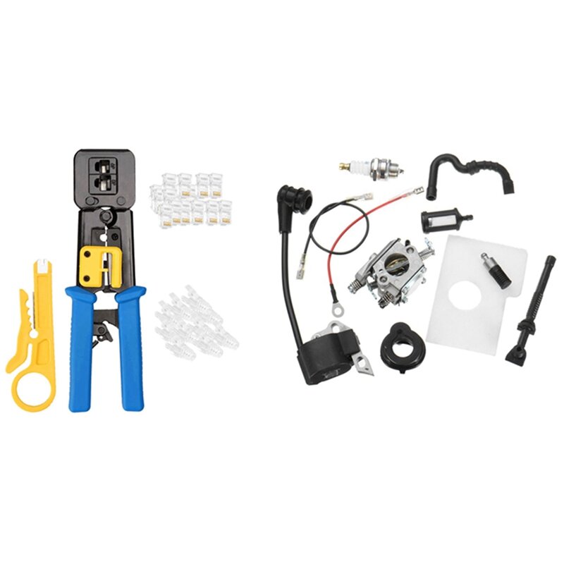 Rede Repair Tools para STIHL Chainsaw, RJ45 Crimp Tool, carburador, bobina de ignição, combustível, STIHL, 017, 018, MS170, MS180, 1Set