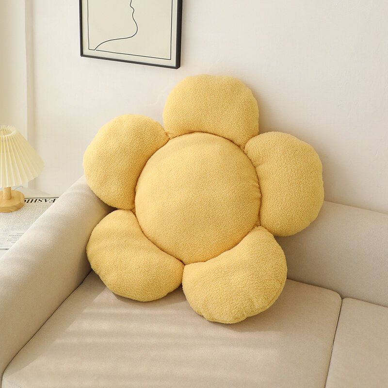 65cm Kawaii Sunflower Chair Pillow Stuffed Seat Cushion Baby Floor Game Mat Fluffy Soft Leer Flower Pillow Girl Birthday Gift
