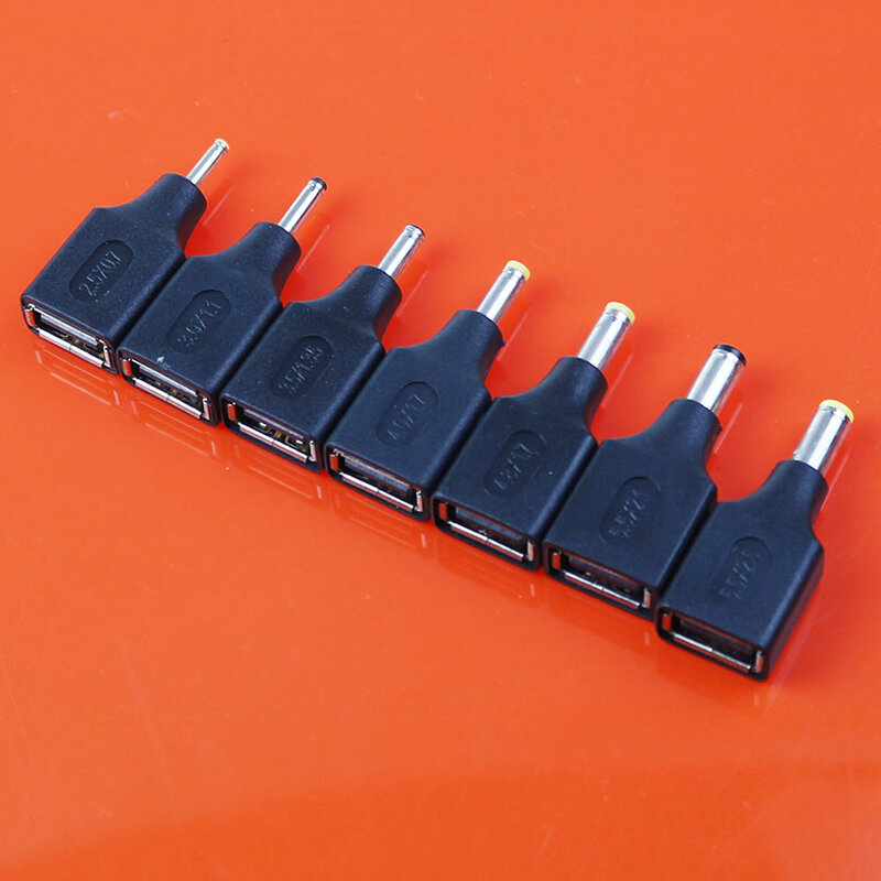 JCD-USB Adaptador de Tomada de Energia, Conector DC, 5.5x2.5, 5.5x2.1, 4.8x1.7, 4.0x1.7, 5.5x1.7, 2.5x0.7, 3.0x1.1, 3,5x1,35 milímetros, 1PC