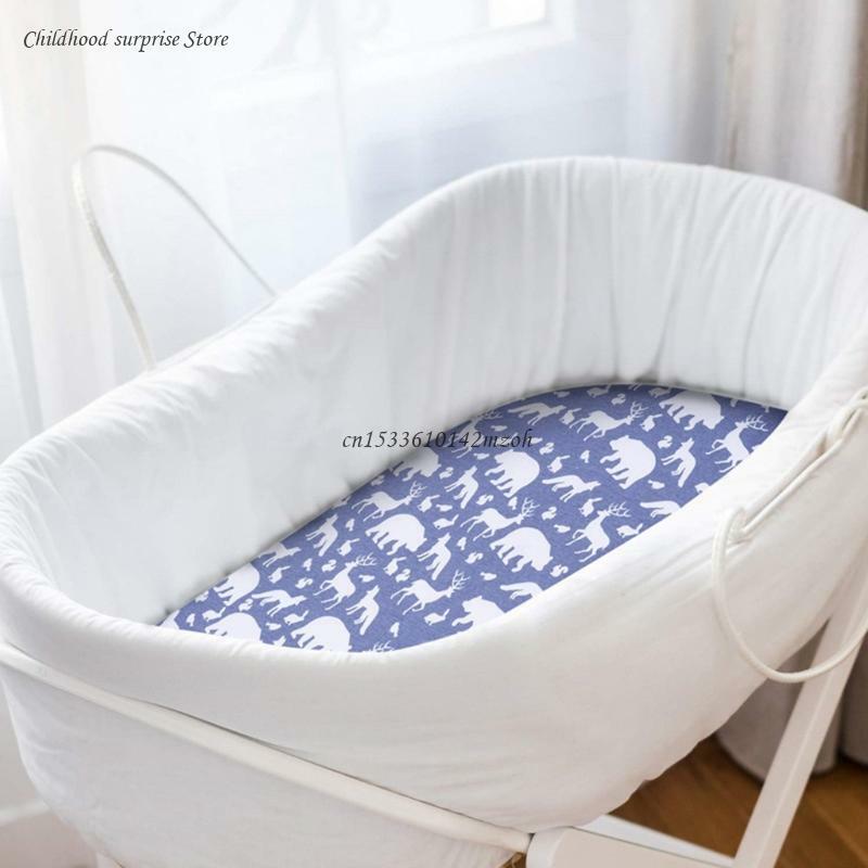 Простыни для детской кроватки с эластичной лентой, дышащие простыни для детской кроватки, коврик в подарок для новых родителей,