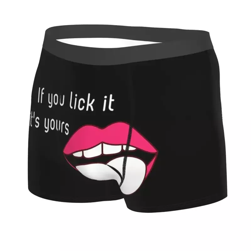 If You Lick It It's Yours Sexy Lick Underpants Cotton Panties Man Underwear Ventilate Shorts Boxer Briefs