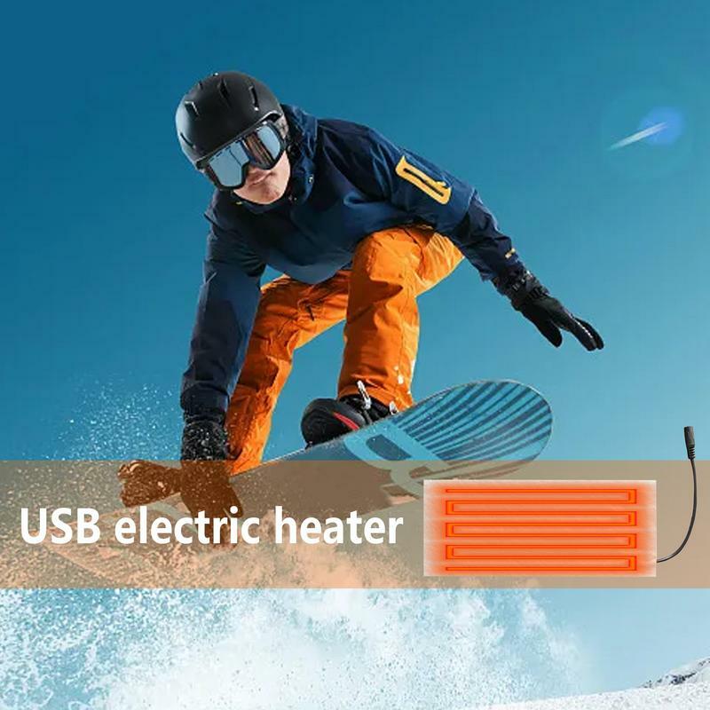 Bantalan pemanas listrik memanjat luar ruangan, bantalan pemanas kain 5V dapat diatur USB untuk sarung tangan musim dingin