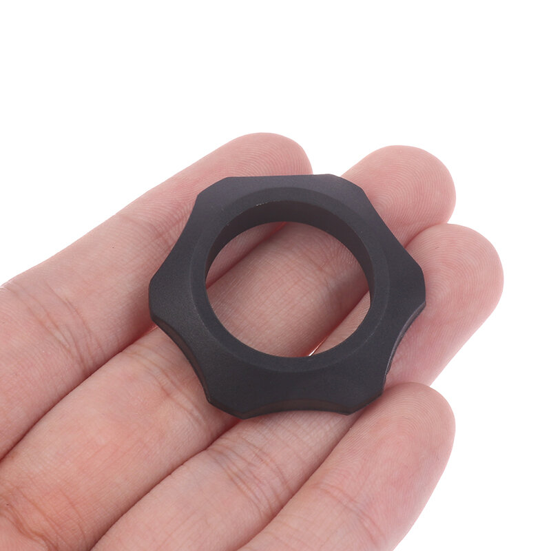 1 buah cincin taktis silikon hitam berkualitas tinggi senter praktis inovatif aksesoris DIY mudah digunakan