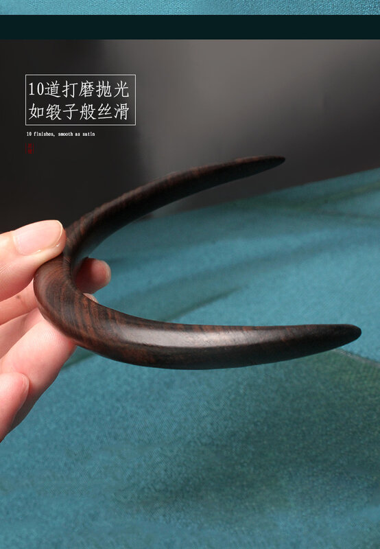 Jepit rambut 12cm pada bulan Xuan Moon jepit rambut kayu kuno buatan tangan putri Spesial bakso antik.