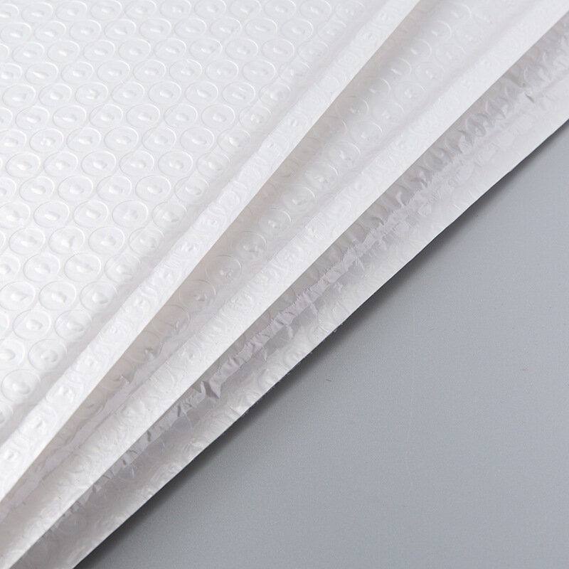 10Pcs Long Strip Bubble Bag Composite Pearl Film Bubble Envelope White Plastic Packing Courier Bags Waterproof Padded Envelopes