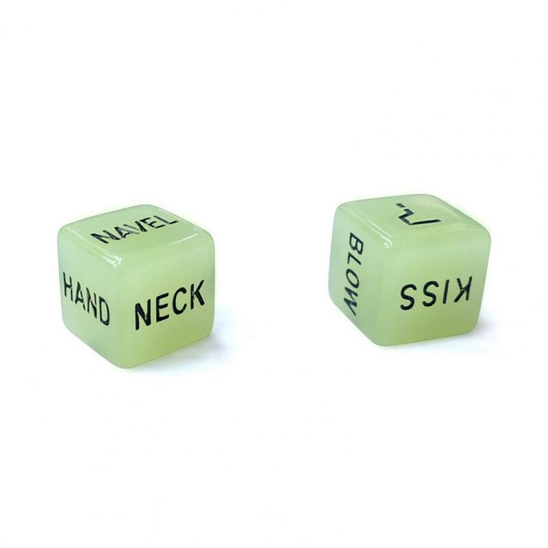 Adult Sex Dice Game Exciting Glow-in-the-dark Dice Set for Couples Fun Relief Effect Toys with Wear-resistant for Couples