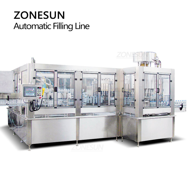 Zon- máquina filling de garrafas pet, mineral, totalmente automático, água mineral, bebida, fabricação em massa, linha de produção, ZS-AFM