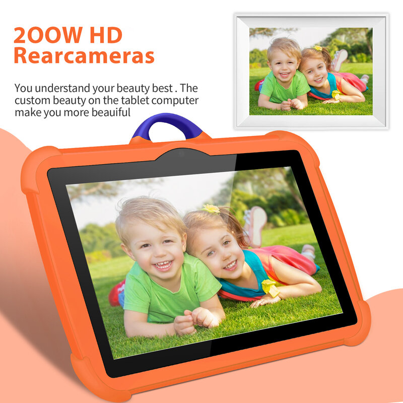 แท็บเล็ตสำหรับเด็กขนาด7นิ้วทุกรุ่น5G กล้องติดโบว์คู่5G WiFi 4GB RAM 64GB รอมของขวัญสำหรับเด็กเม็ด4000mAh