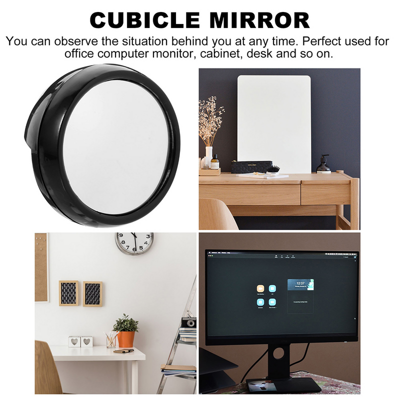 Miroir de bureau cubique pour ordinateur portable, mini miroir d'ordinateur, accessoire de bureau, 3 pièces