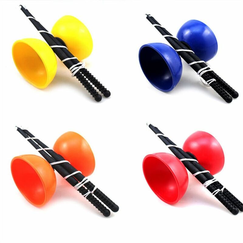 Leather Bowl Diabolo Yoyo Juggling Toy with Sticks Rope Yoyo Chinese Toy Thicken Soft Material Diabolo Triple Bearing