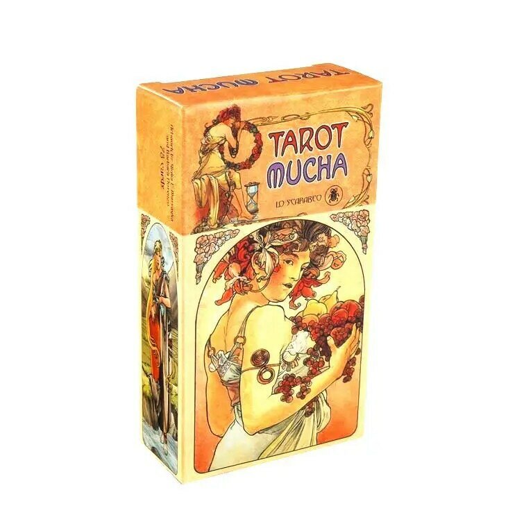HOT 400สไตล์ Tarot การ์ด Oracle Golden Art Nouveau สีเขียวแม่มด Universal Celtic Thelema Steampunk Tarot Board Board เกม