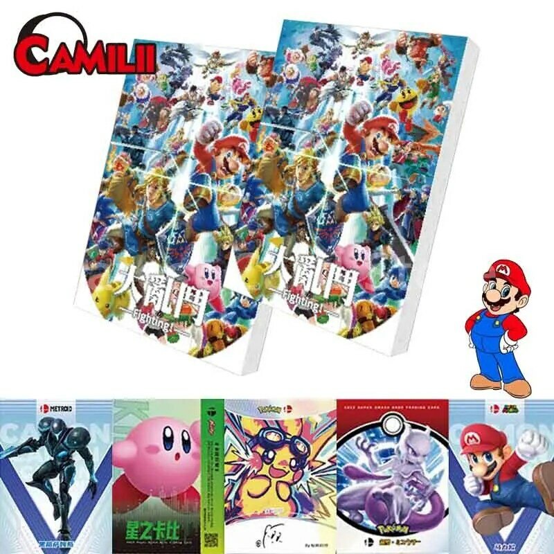 Super Fighting Trading Cards Coleção, Personagens dos desenhos animados, Mario, Cartão Pokemon, Booster Box, Presente Toy Kids, Genuine, Novo
