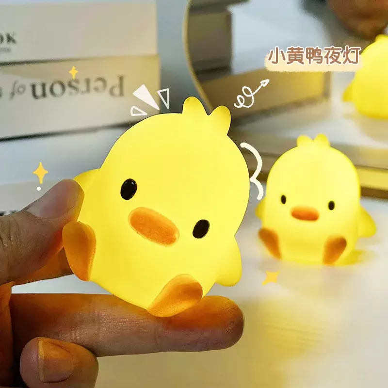 Duck Mood Light LED Warm Sleeping Night Lights Cartoon Portable Table Lamp Gifts for Baby Children Home Bedroom Decoration