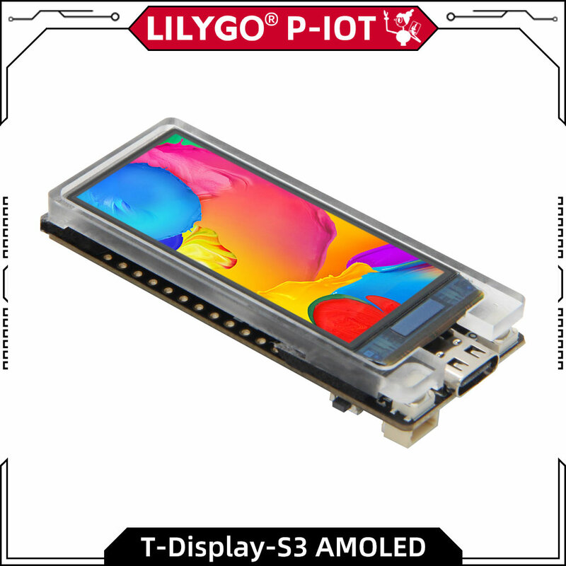 LILYGO® T-Display-S3 아두이노용 AMOLED ESP32-S3 디스플레이 개발 보드, 1.91 인치 AMOLED 스크린, 와이파이 무선 모듈, RM67162