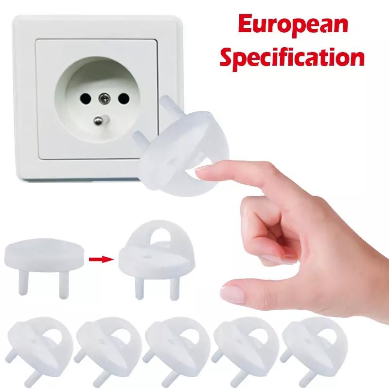 White Electrical Safety Socket Protective Cover Baby Care Safety Guard Protection Children Anti Electric Shock Rotate Protectors
