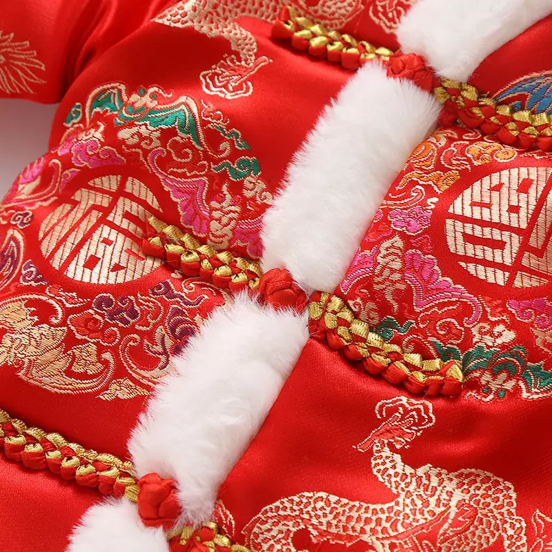 السنة الصينية الجديدة تانغ الملابس مجموعة للطفل الفتيان والفتيات ، ملابس عيد ميلاد للأطفال ، هدايا العيد ، Kawaii ، 2023