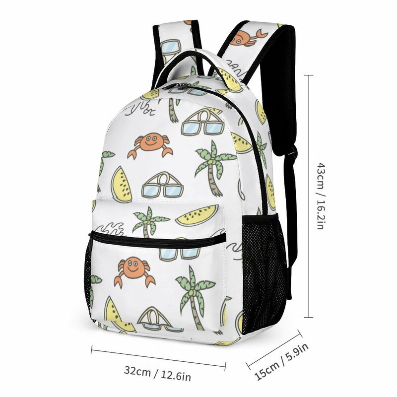 Children's Cute Fruit Schoolbag Full Printed Simple Schoolbag Large Capacity Backpack Parent-child Leisure Bag Customize Pattern