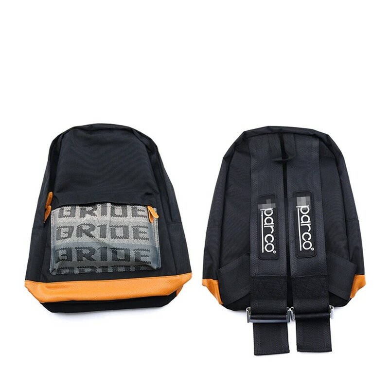 Racing JDM Style Racing Seatbelt Fabric Bride Backpack Auto Canvas Takata Backpack Racing Backpack With Racing Shoulder Straps