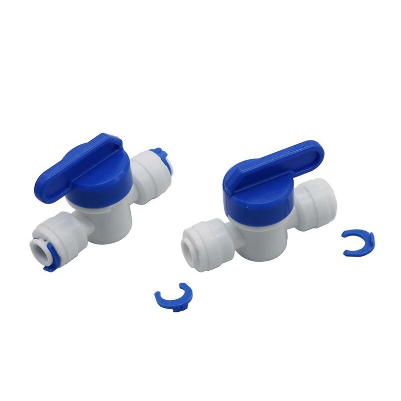 RO Straight 1/4" OD Hose Quick Connection Pipe Control Fittings Plastic Water Ball Valve Reveser Osmosis Aquarium Fittings