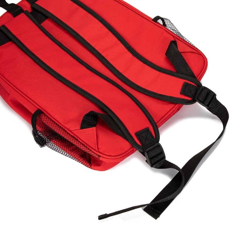 สีแดงฉุกเฉิน First Aid กระเป๋าเป้สะพายหลัง Empty First Aid Bag Treatment First Responder การบาดเจ็บกระเป๋าสำหรับก่อนวัยเรียนเด็ก