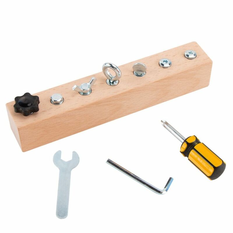Bead Toddlers Screwdriver Board Set Nuts Intelligence Kids Screw Driver Activities Tools Iron Pretend Play