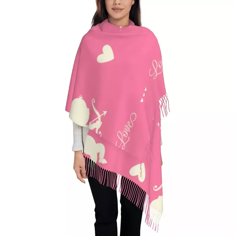 San valentino Angel Womens Warm Winter Infinity sciarpe Set coperta sciarpa colore puro