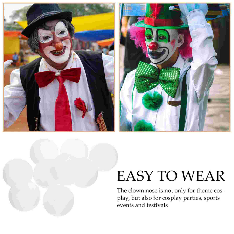 Boule éponge blanche de clown jaune, accessoires de costume de maquillage, accessoires décoratifs de fête, 0 pièces