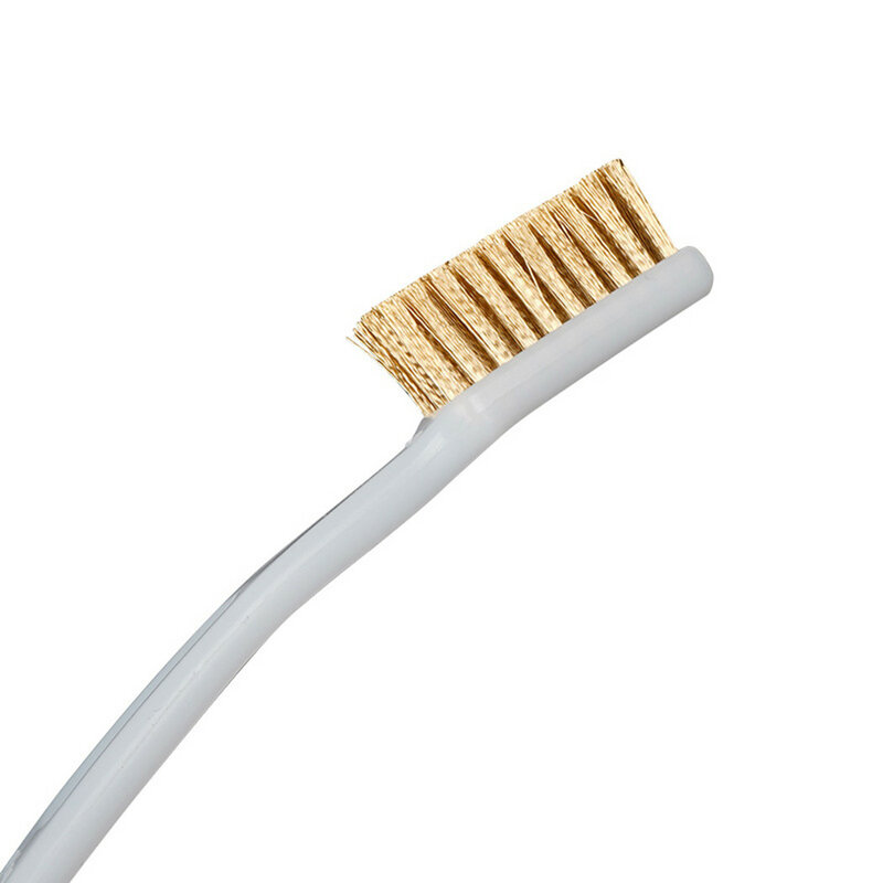 1.38inch * 0.79inch Brass Wire Brush Polishing Wire 35*10mm Brass Brush Cleaning Devices For Industrial Plastic