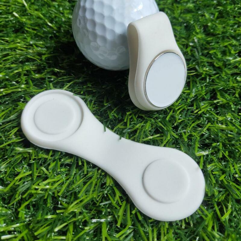 Clip per cappello da Golf 2 pezzi adsorbimento magnetico antiruggine rimovibile in Silicone impermeabile con marchio a sfera magnetica Clip per cappello Golf Sport