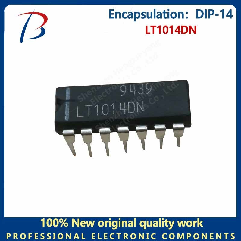 LT1014DN sinal amplificador chip pacote, DIP-14, 5pcs