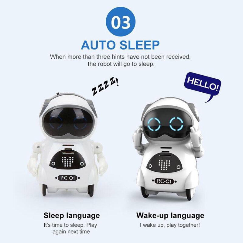 Mainan Robot saku bicara, mainan Robot edukatif montesori dengan pengenalan suara interaktif