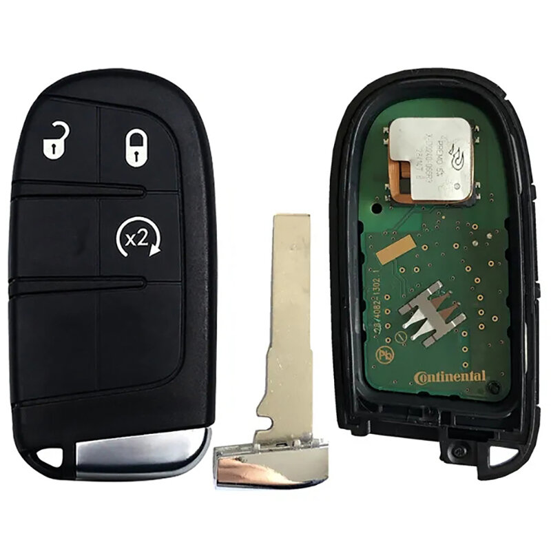 Original 3 botão chave remota inteligente para Jeep Compass, entrada keyless, 433Mhz, 4A Chip, SIP22 Blade, FCCID M3N-40821302, CN086051
