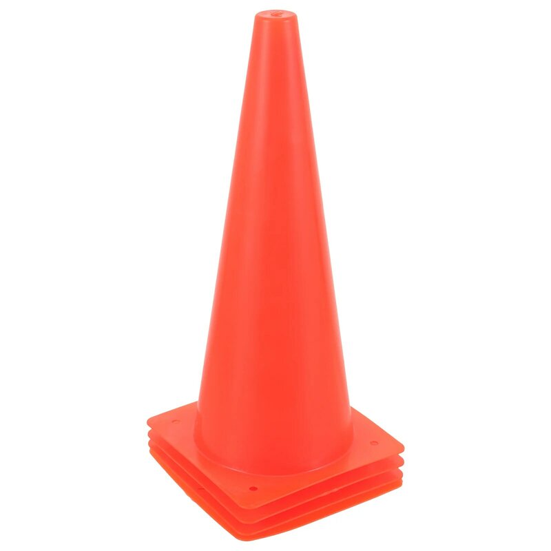 4 Pcs Safety Cone Road Cones Soccer Sports Foot Training Supplies Plastic Obstacle Parking