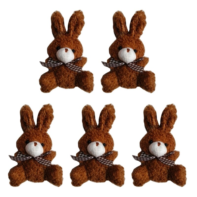 Pluche hangende poppen met hangende konijnenhanger en paashaas in een geschenkzakje