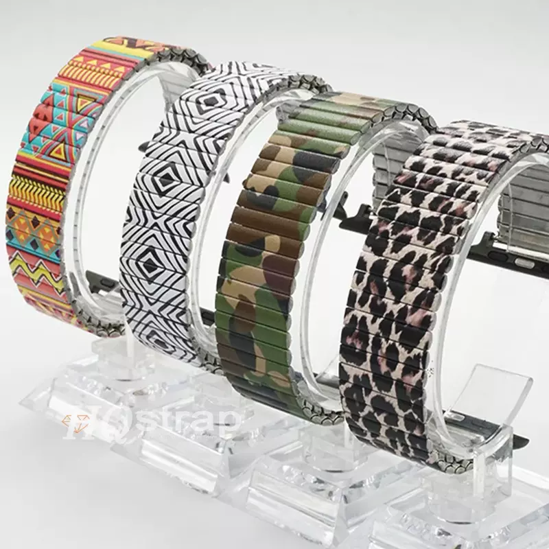Bracelet de montre élastique pour iWatch, 40mm, 44mm, 42mm, 45mm, 49mm, Bracelet en acier inoxydable pour Apple Watch Series 8, 7, 6, 5, 4, 3, SE, 6 000 fraîchement