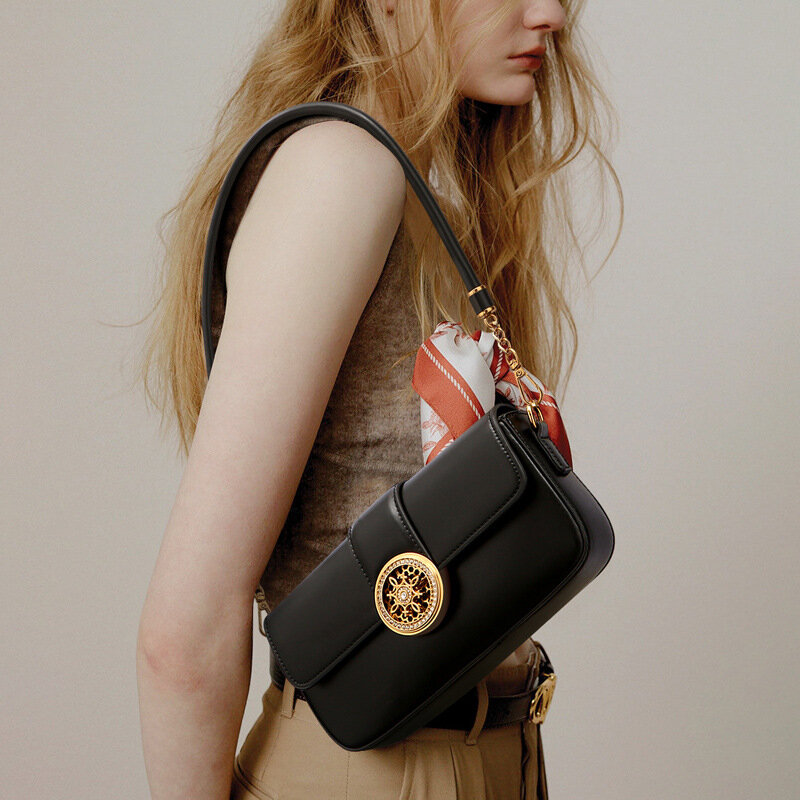 Сумка-мессенджер на плечо Jenny & Dave Женская Модная элегантная кожаная сумка под подмышку Женская однотонная сумка