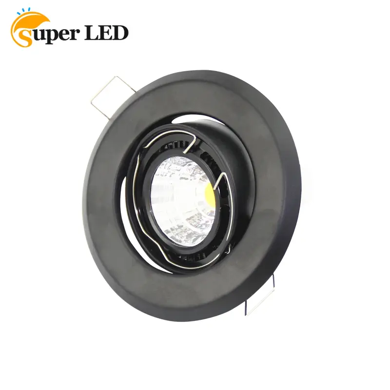 Redonda ajustável embutida LED teto Spot Light, acessórios Downlight, Gu10, mr16