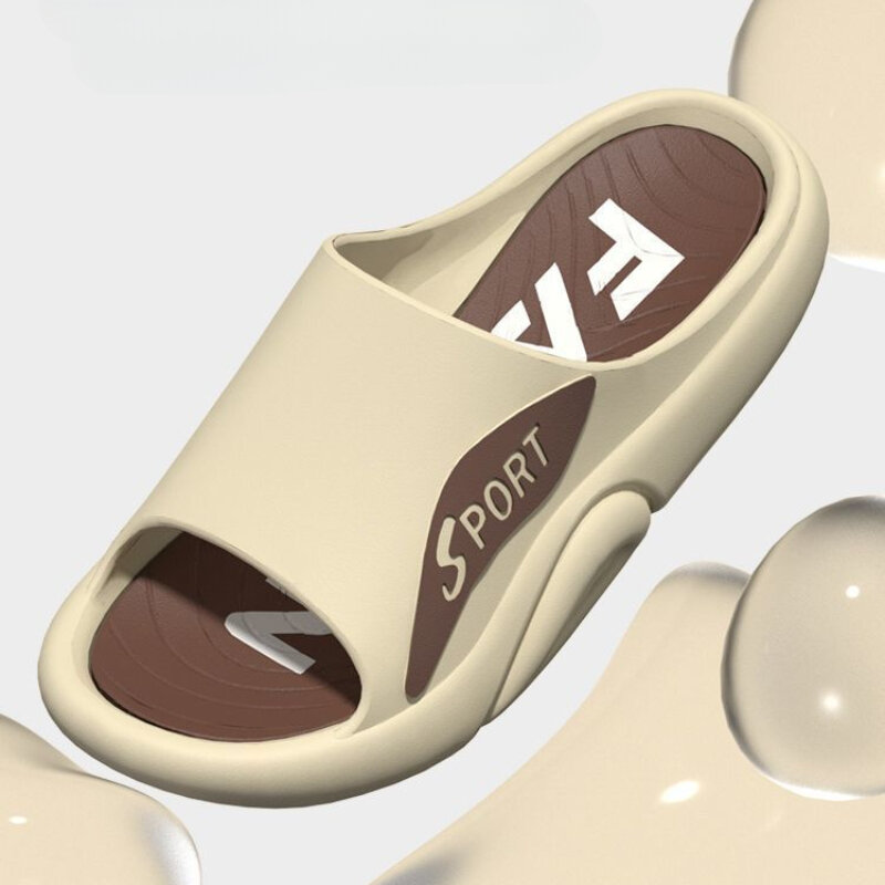 남성 패션 여름 슬리퍼 플랫폼 EVA 야외 샌들 신발, 부드러운 홈 미끄럼 방지 플랫 슬리퍼