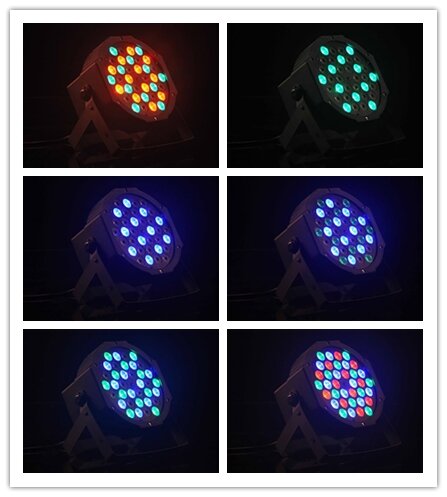 Pencahayaan atas 36x1W RGB lampu panggung, suara diaktifkan DMX pencahayaan Dj Par dapat lampu dengan untuk pesta ulang tahun pernikahan Bar klub rumah