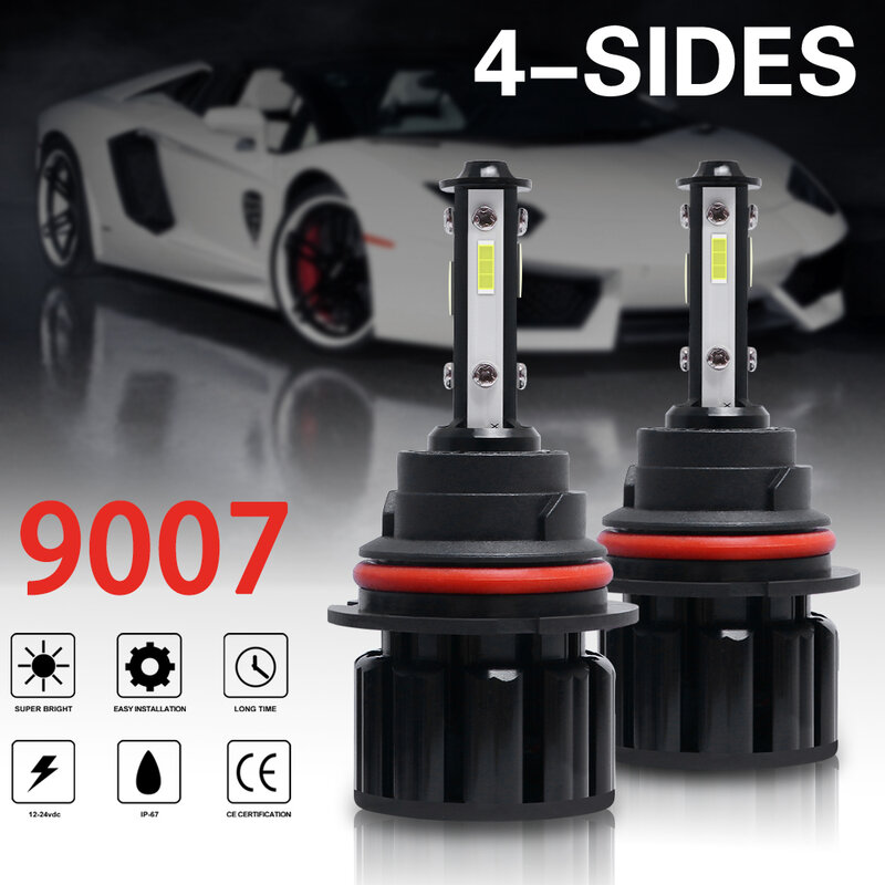Bombillas LED para faros delanteros de coche, lámparas CSP de 30000LM, 9006 K, H4, H7, H11, H8, 9007, HB4, H1, H3, HB3, H9, 5202, 6500, h16, H13, 2 uds.