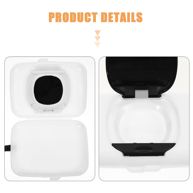 2 Pcs Portable Wipe Box Travel Reusable Wet Silica Gel Holder Case for Diaper Bag